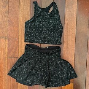 Black and White Polka Dot Athletic Set